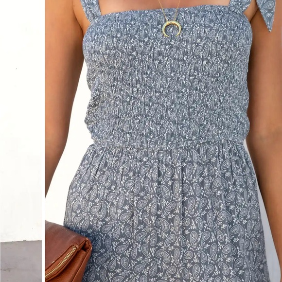 COLEPORT SMOCKED FLARE JUMPSUIT - Picture 2 of 4